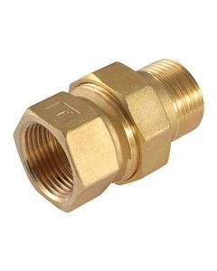 Dreiteilige Kupplung Messing 1"