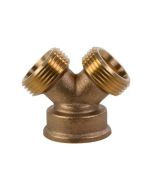 2-Wege-Verteiler Messing ¾"